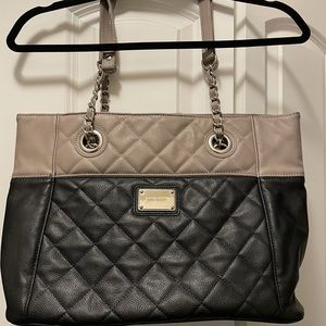 Nine West Gray and Black Chain Shoulder Strap Purse